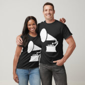 蓄音器 – 白 Tシャツ (ユニセックス)