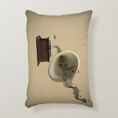 蓄音機からの音楽ストリーム アクセントクッション (正面(垂直))