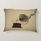 蓄音機からの音楽ストリーム アクセントクッション (裏面)