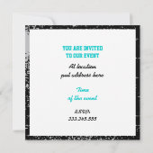 蓄音機のレトロカスタムな招待 招待状 (裏面)