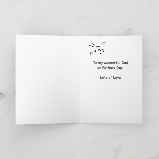 蓄音機の父の日札 カード (内部)