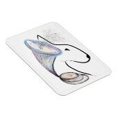 蓄音機ブルテリア音楽シュレアルなペットアート マグネット (右側)