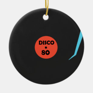 蓄音機レコードオーナメント-レトロディスコパーティー セラミックオーナメント