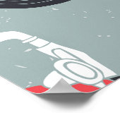 蓄音機手描きシームレスアート ポスター (角)