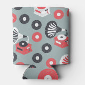 蓄音機手描きシームレスアート 缶クーラー (裏面)