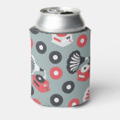 蓄音機手描きシームレスアート 缶クーラー (缶裏面)