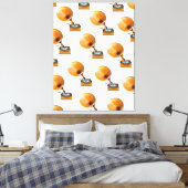 蓄音機録音パターン。 キャンバスプリント (インサイチュ (寝室))