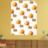 蓄音機録音パターン。 キャンバスプリント (インサイチュ (リビング))