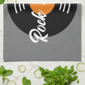 蓄音機音楽レコードカスタムキッチンタオル キッチンタオル (折り畳み)