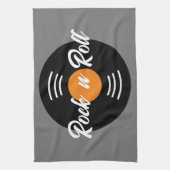 蓄音機音楽レコードカスタムキッチンタオル キッチンタオル (縦)