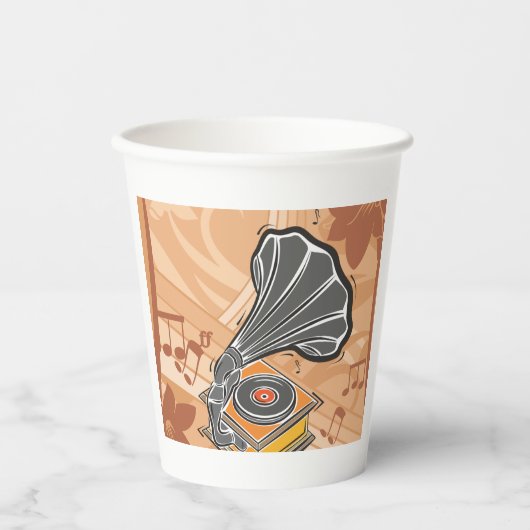 蓄音機 紙コップ (正面)