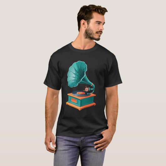 蓄音機 Tシャツ (正面フル)