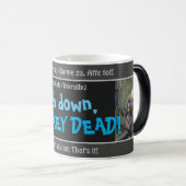 蓋を閉じれば猿は死ぬ - 馬鹿げたドイツ語の直訳! モーフィングマグカップ (正面右)