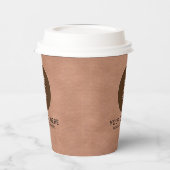 蓋カスタムテンプレート付き素朴ロゴ 紙コップ (左)
