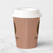 蓋カスタムテンプレート付き素朴ロゴ 紙コップ (右)