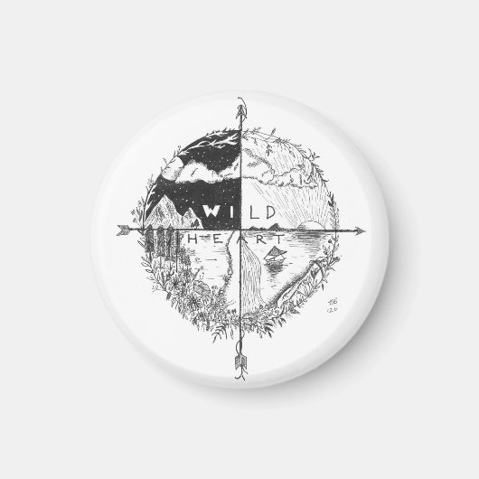 蓋ハート磁石 マグネット (正面)