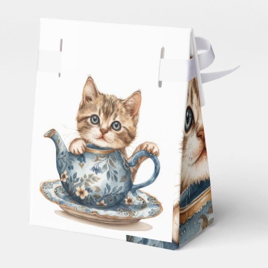 蓋付きキャットギフトボックス フェイバーボックス (裏面サイド)