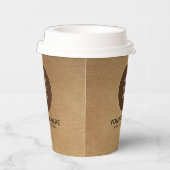 蓋付きコーヒー紙カップクラフト行くテンプレート 紙コップ (右)