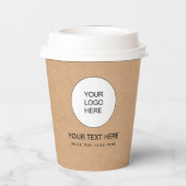 蓋付き会社ロゴ素朴イベント工芸品 紙コップ (裏面)