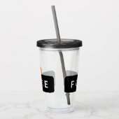 蓋+ストロー付FUSEカップ アクリルタンブラー (左)