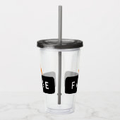 蓋+ストロー付FUSEカップ アクリルタンブラー (右)