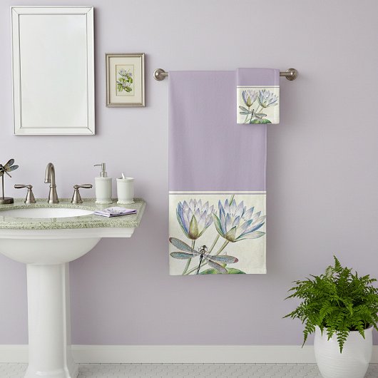 蓮とトンボのバスタオオルセット バスタオルセット