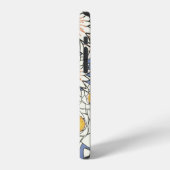 蓮と睡蓮の花模様 iPhoneケース (左側面)
