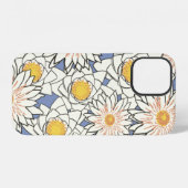 蓮と睡蓮の花模様 iPhoneケース (裏面横)
