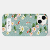 蓮と錦鯉の禅アート オリジナルデザイン Case-Mate iPhoneケース (裏面 (横))