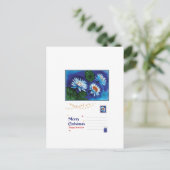 蓮のクリスマス ポストカード – 平穏なホリデーグリーティング (スタンド正面)