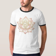 蓮のシンボル古代の智慧グラフィックTシャツ