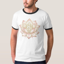 蓮のシンボル古代の智慧グラフィックTシャツ Tシャツ