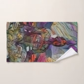 蓮のポーズでの瞑想 ハンドタオル (ハンドタオル)