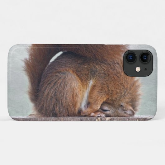 蓮のリス iPhone 11 カバー (裏面(横))