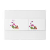 蓮の偽物の花嫁と花婿 招待状ベリーバンド (裏面例)