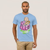 蓮の僧侶の瞑想 Tシャツ (正面フル)