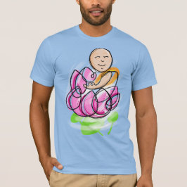 蓮の僧侶の瞑想 Tシャツ