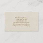 蓮の名刺の黄金の種子 名刺 (裏面)