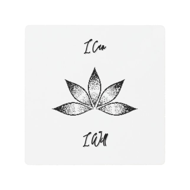 蓮の固感動的定ができる メタルプリント (正面)