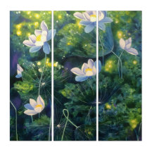 蓮の夢の世界 - 静謐な花の壁アート