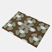 蓮の文様 ドアマット (アングル)