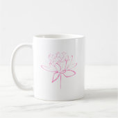 蓮の書道 (ピンク) コーヒーマグカップ (左)