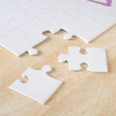 蓮の書道（ラベンダー） ジグソーパズル (側面)