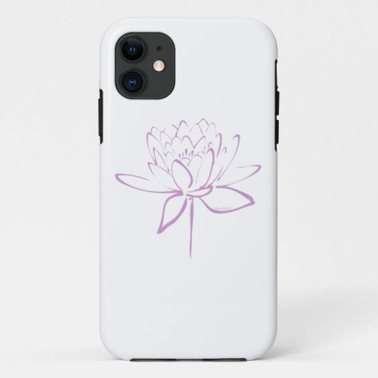 蓮の書道 (ラベンダー) Case-Mate iPhoneケース (裏面)