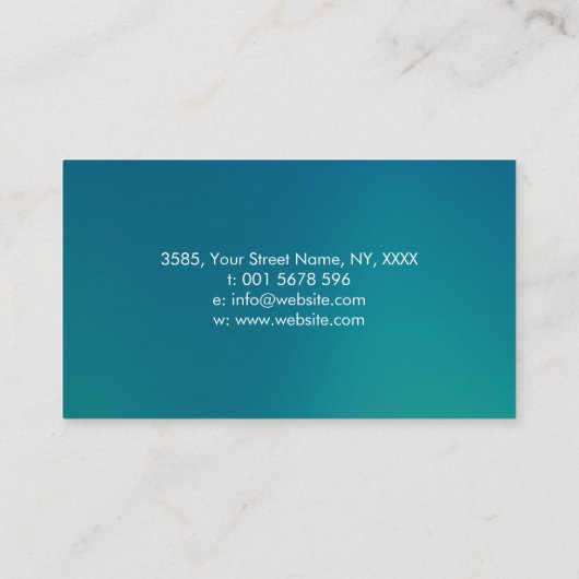 蓮の曼荼羅の真珠花 名刺 (裏面)