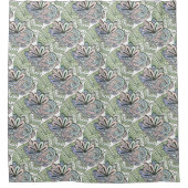 蓮の模様のシャワーカーテン シャワーカーテン (正面)