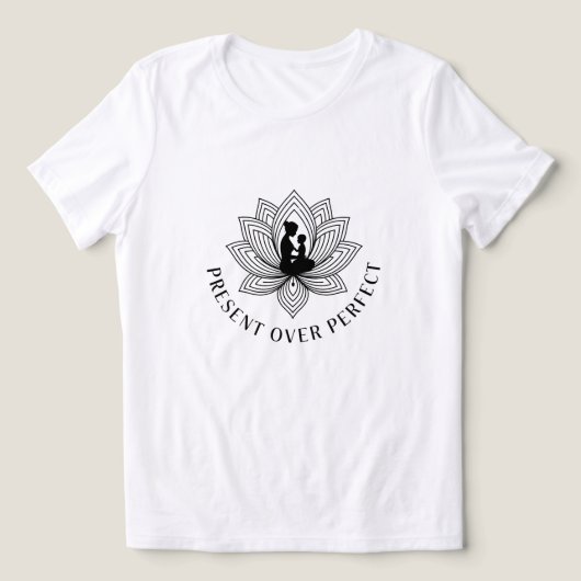 蓮の母子プレゼントマントラアート トライブレンドＴシャツ (デザイン正面)