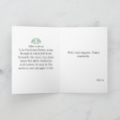 蓮の水の色の贈り物絵画のようパーソナライズされたに シーズンカード (内部)