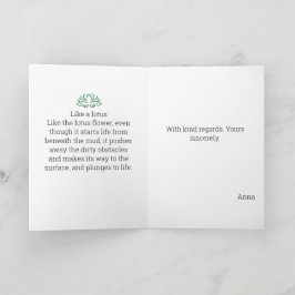 蓮の水の色の贈り物絵画のようパーソナライズされたに シーズンカード