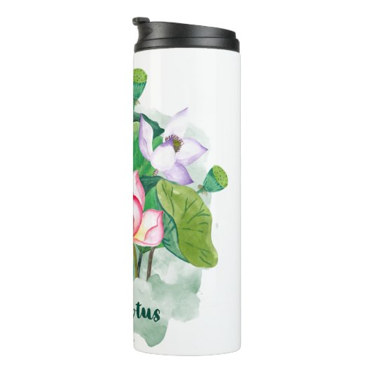 蓮の水の色の贈り物絵画のようパーソナライズされたに タンブラー (回転右)